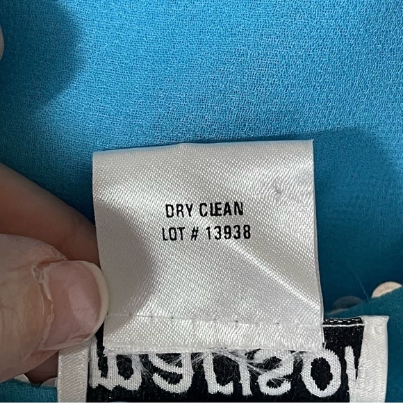 Marisol of India Tunic Dress Blue Chiffon Silver Sequins Embellished Beaded 14 - Picture 12 of 16